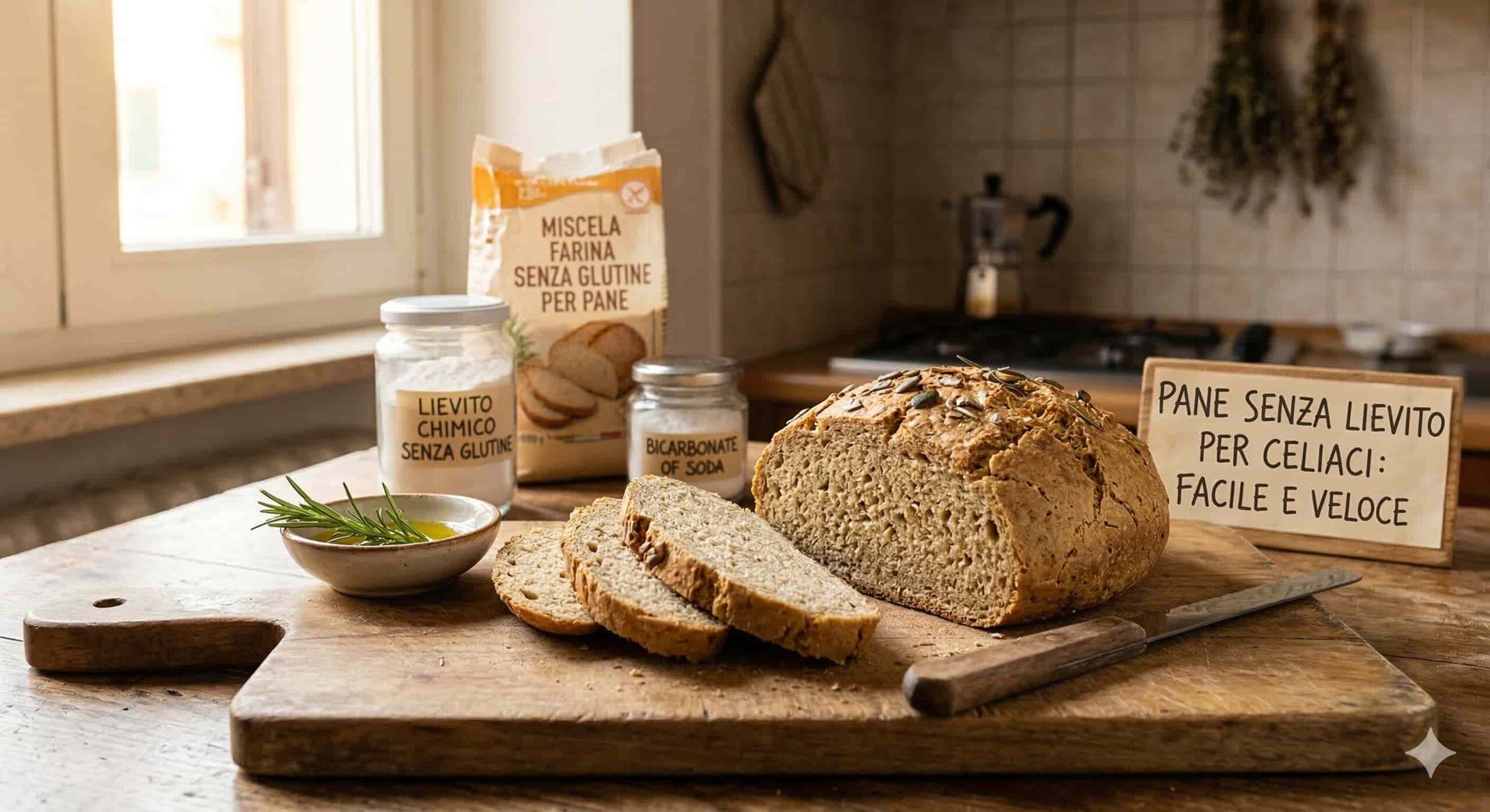 Pane per Celiaci Senza Lievito Ricetta Facile e Veloce